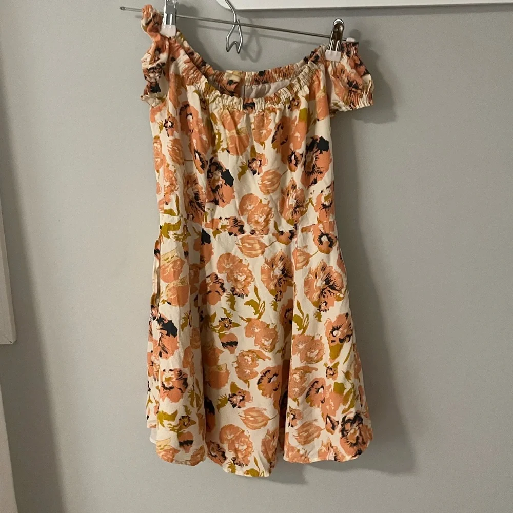 Free people floral off the shoulder mini dress